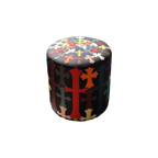 Chrome Hearts Inspired Multi-Color Cross Leather Ottoman