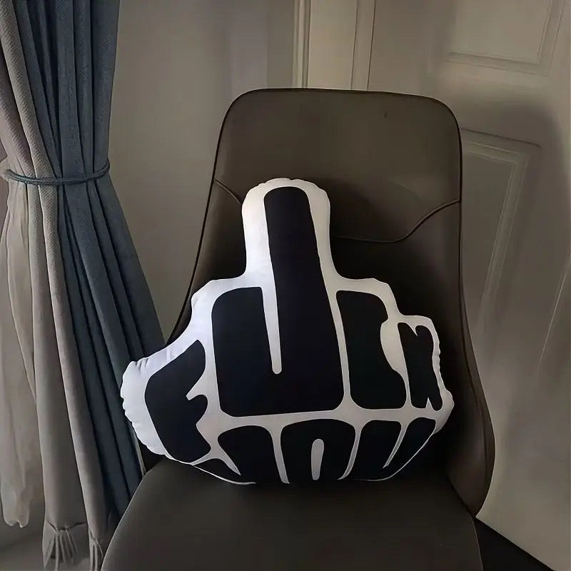 "Middle Finger" Statement Pillow