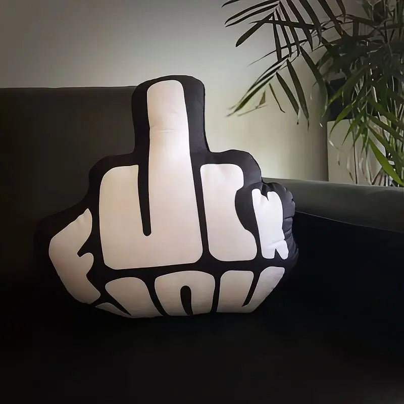 "Middle Finger" Statement Pillow