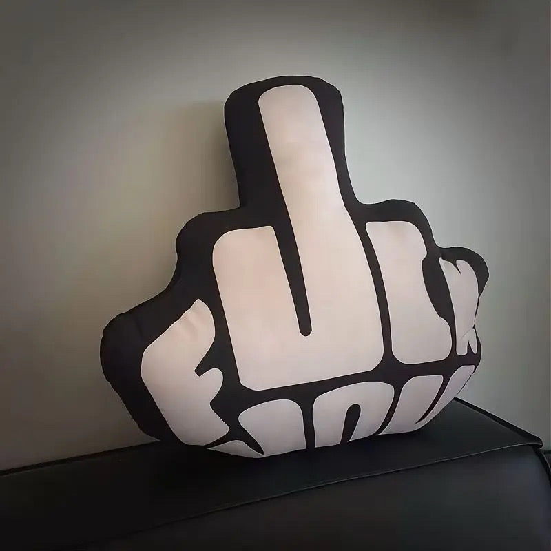 "Middle Finger" Statement Pillow